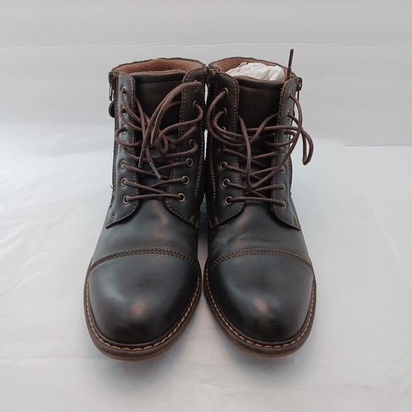 Arizona Mens Boots Feldspar Brown 10M Faux Leather Anti Slip New - Picture 2 of 9